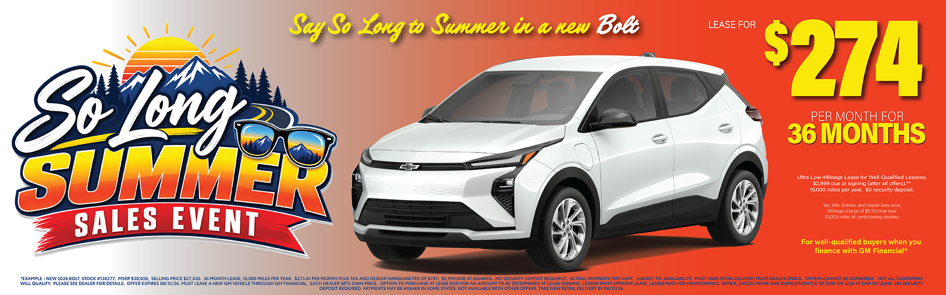 Great Lease Offer on Bolt EV