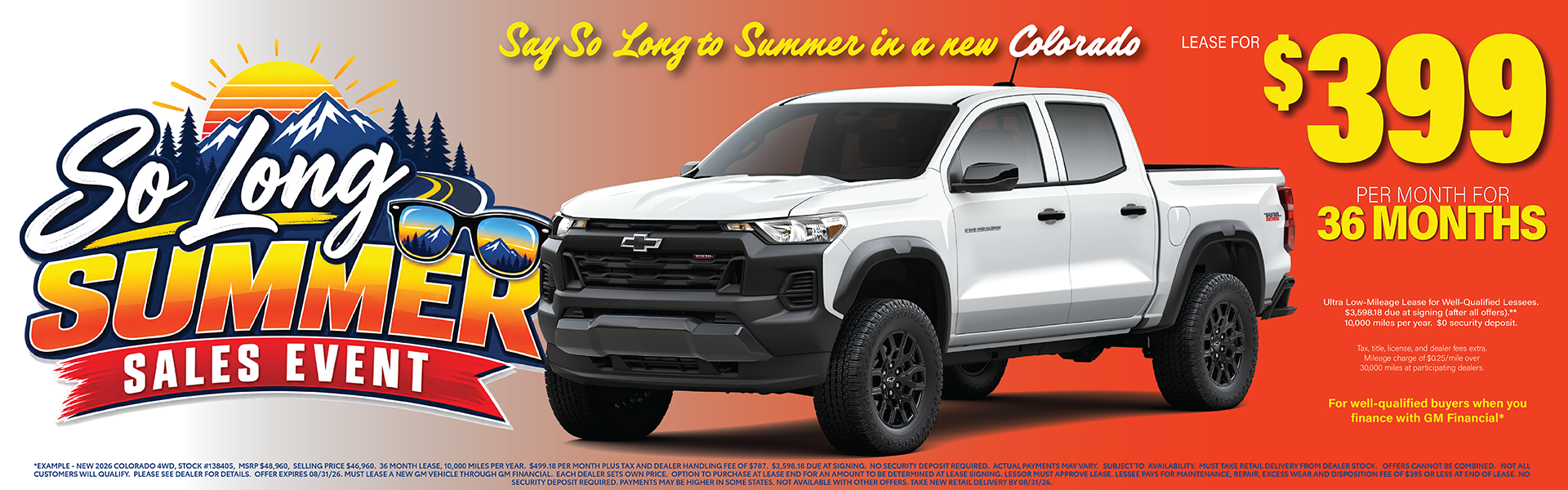 Great Lease Offer on Colorado