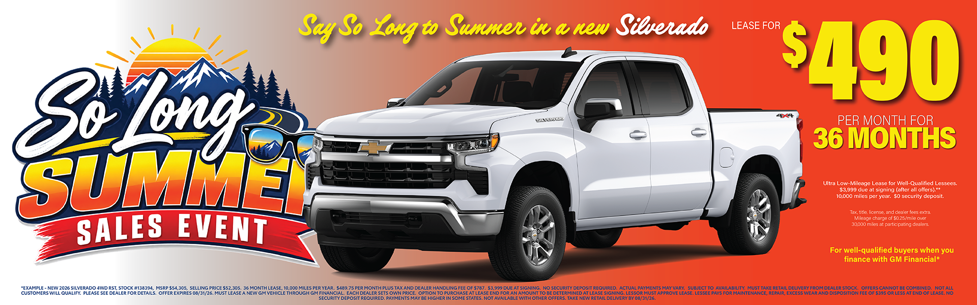 Great Lease Offer on Silverado
