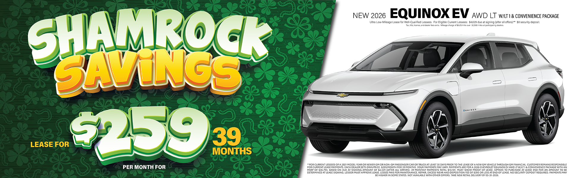 Save Some Shamrocks with a New Equionox EV Lease