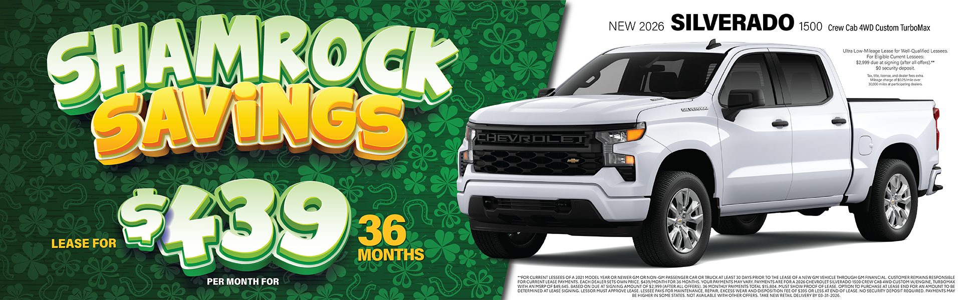 Save Some Shamrocks with a New Silverado Lease