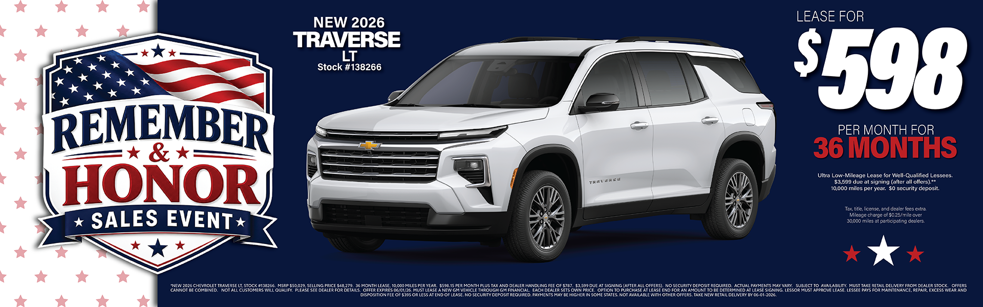 Memorial Day Savings on Traverse